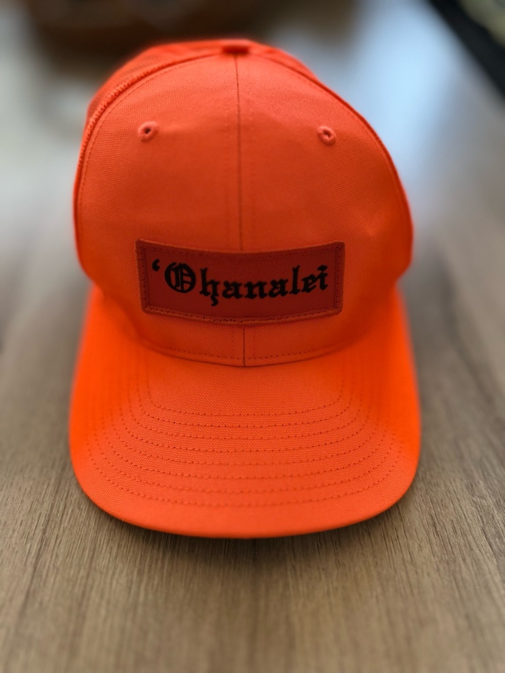 Unique unisex Neon Orange  Ohanalei Hat with Embroidered Patch - Picture 2 of 7
